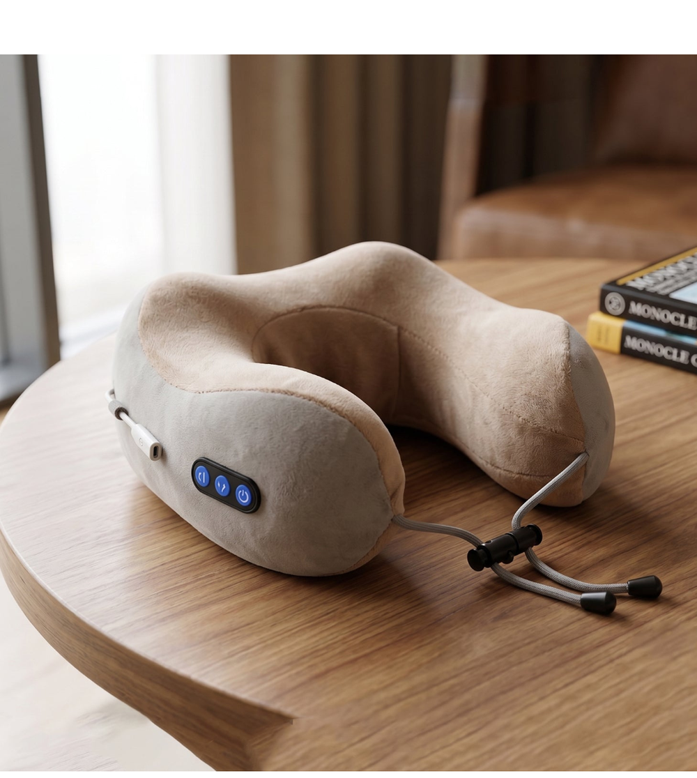 U-Shaped Electric Neck Massage Pillow | Cordless & Rechargeable