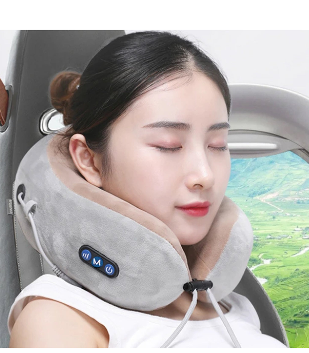 U-Shaped Electric Neck Massage Pillow | Cordless & Rechargeable