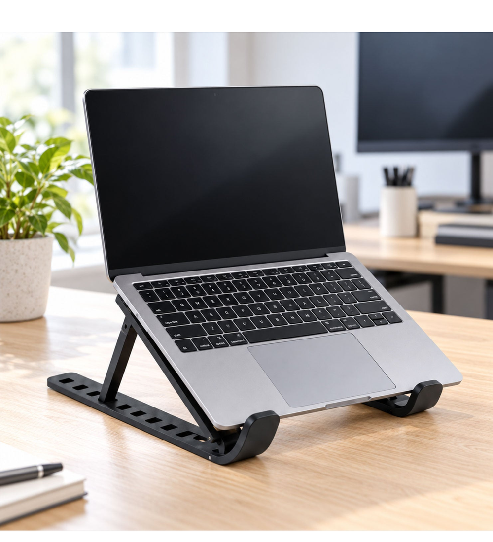 Adjustable foldable laptop stand for desk — product photo