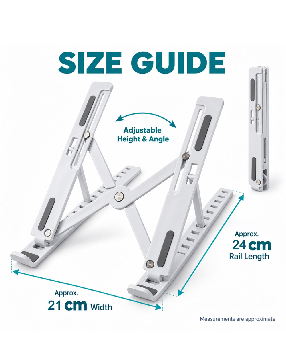 Foldable Laptop Stand with Adjustable Height & Angle | Portable — product image 3