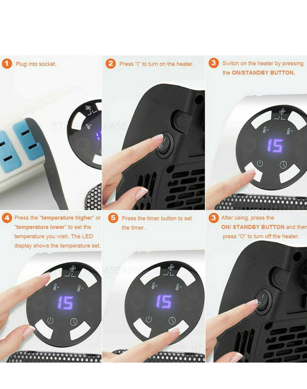 Portable Mini Electric Fan Heater 500W | Compact Room Warmer