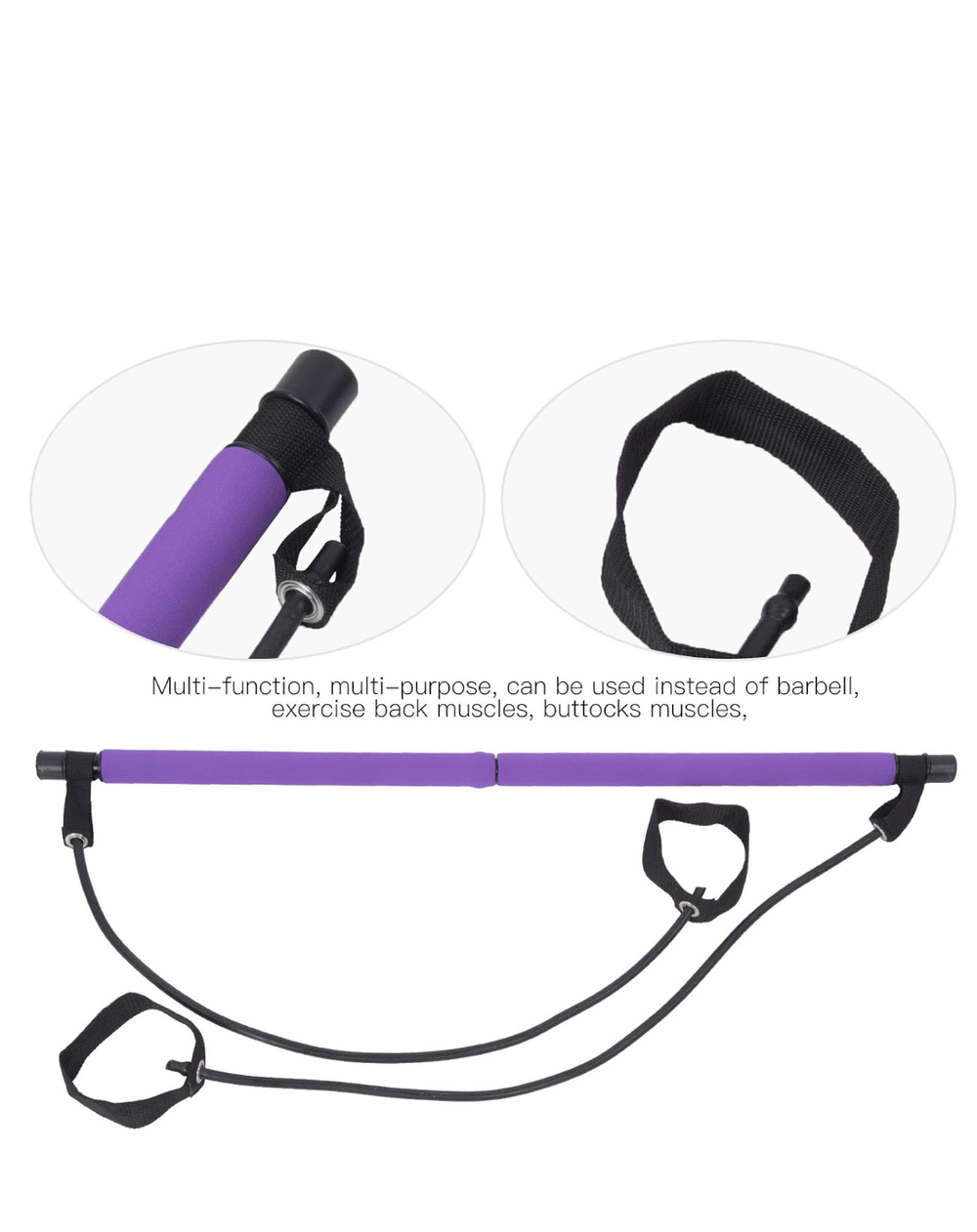 Pilates Bar Kit with Resistance Bands | Full Body Home Workout