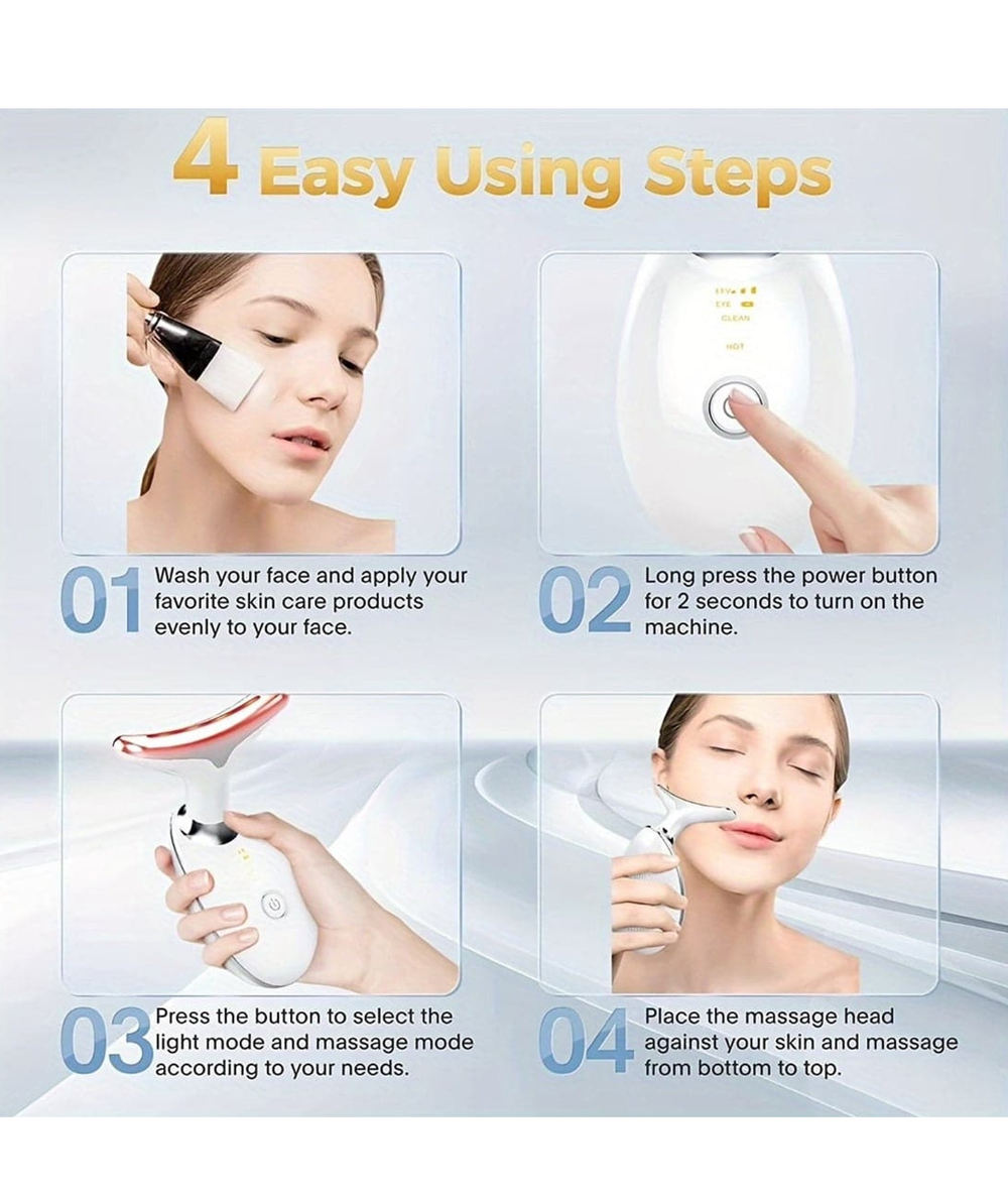 Electric Face Massager | LED Glow Skincare Device