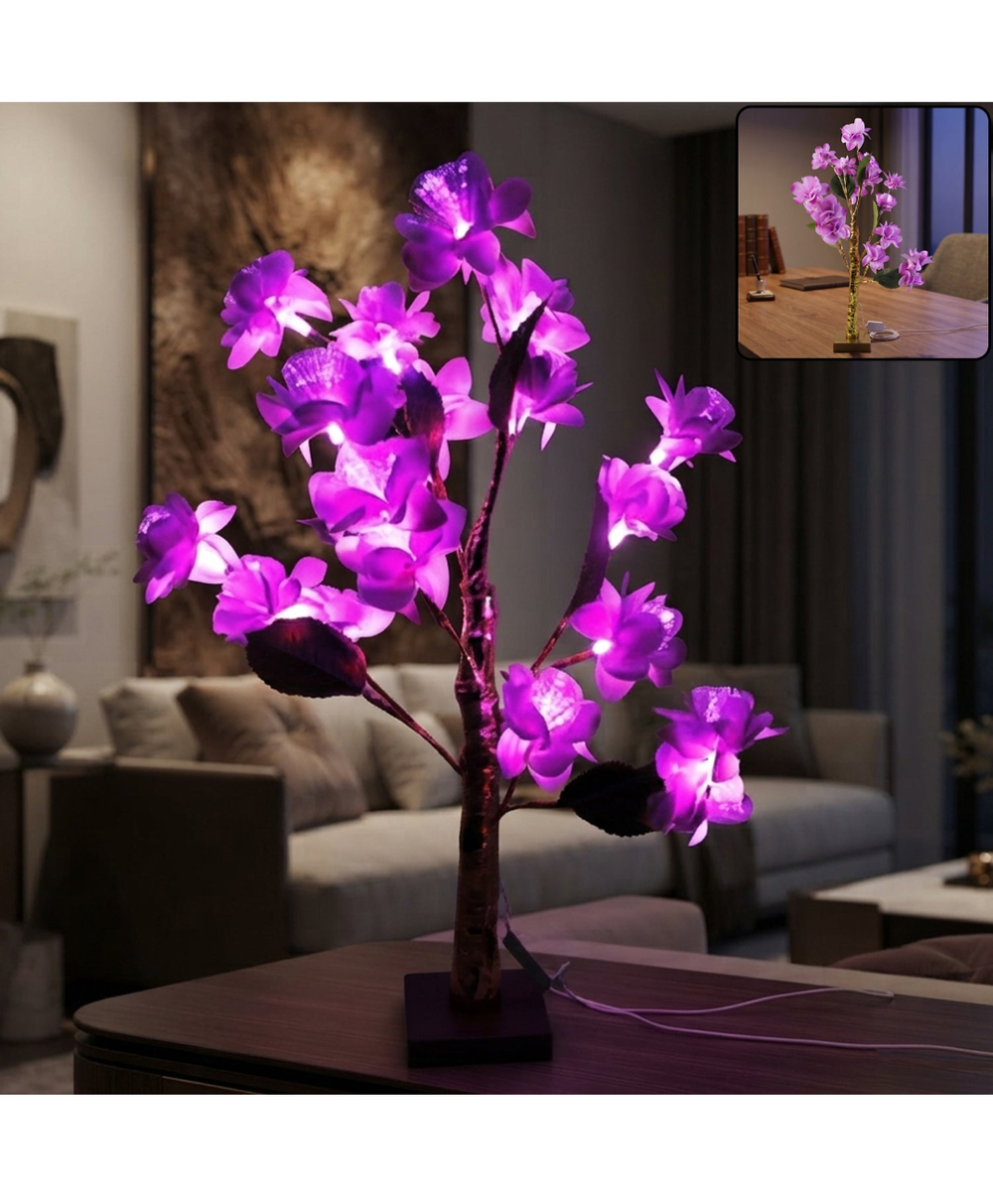 Artificial Flower LED Tree Lamp | Decorative Light for Home & Bedroom